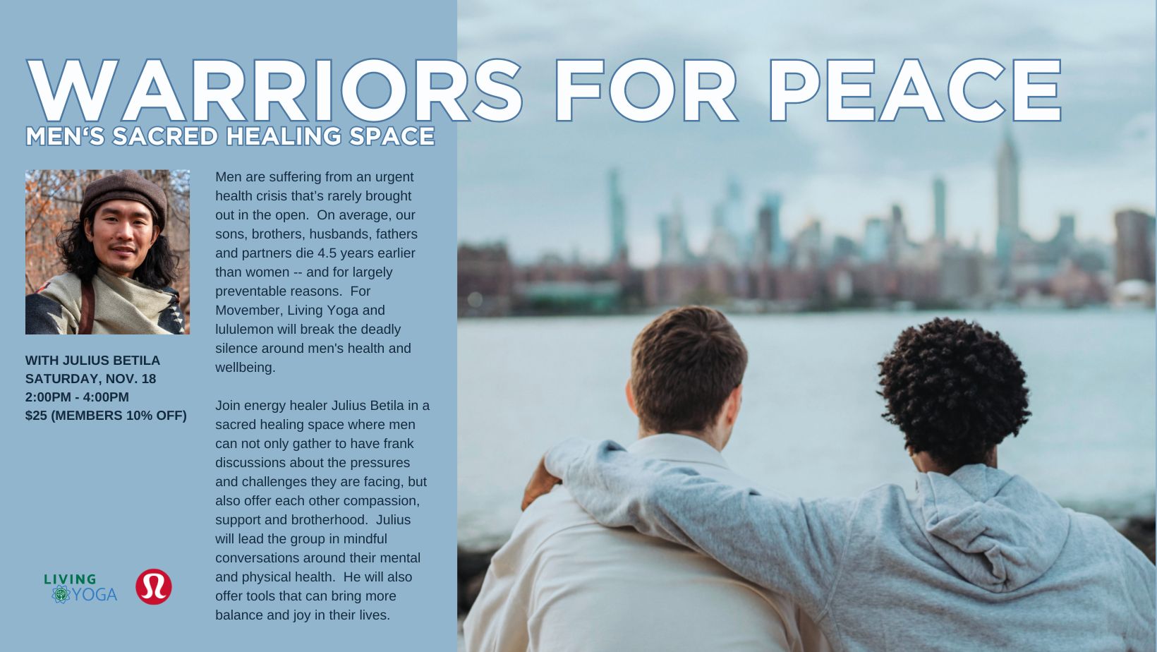 Flyer for a workshop called Warriors for Peace