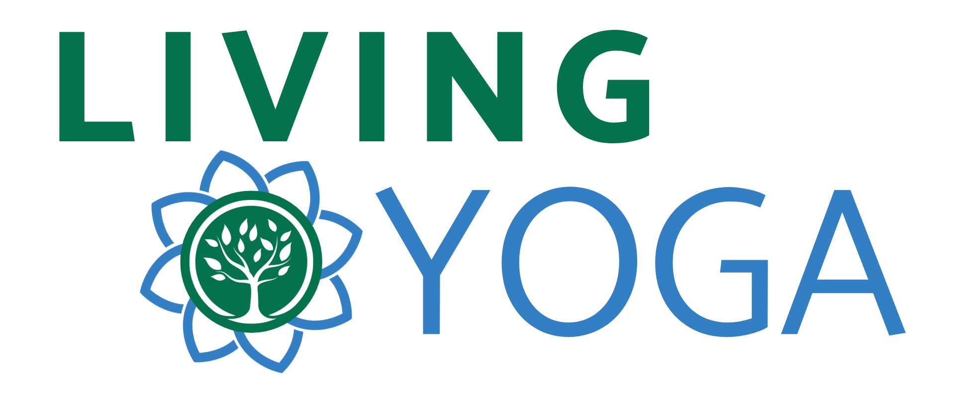 The logo of Living Yoga, the premier yoga studio in Forest Hills, NY.