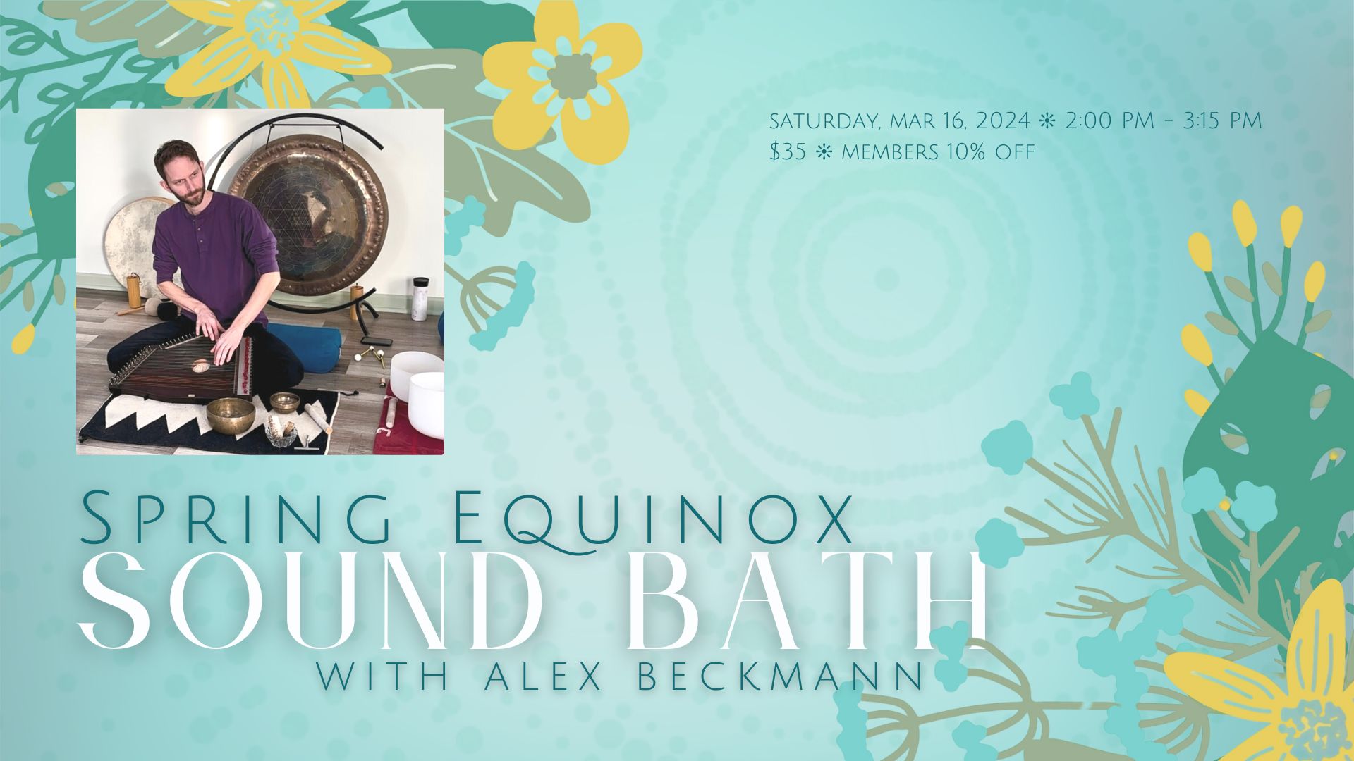 Flyer for Spring Equinox Sound Bath