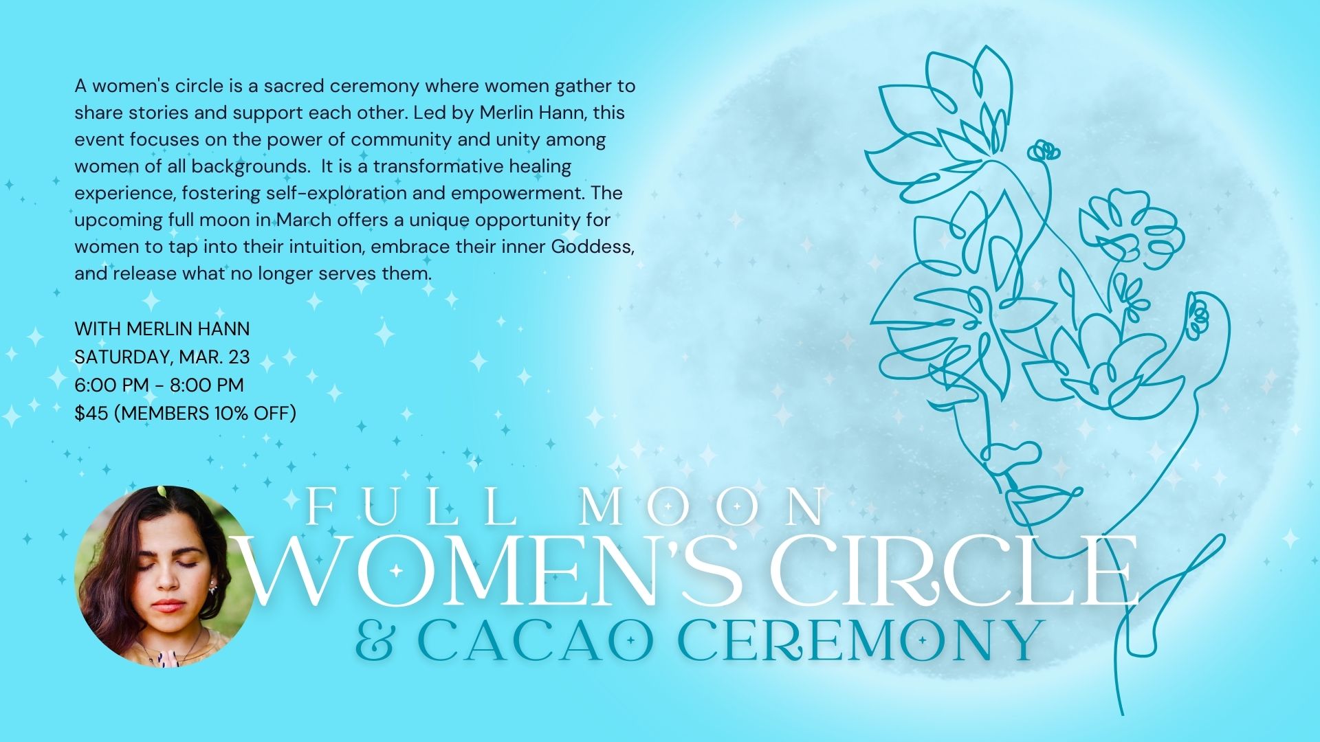 Flier for Full Moon Women's Circle