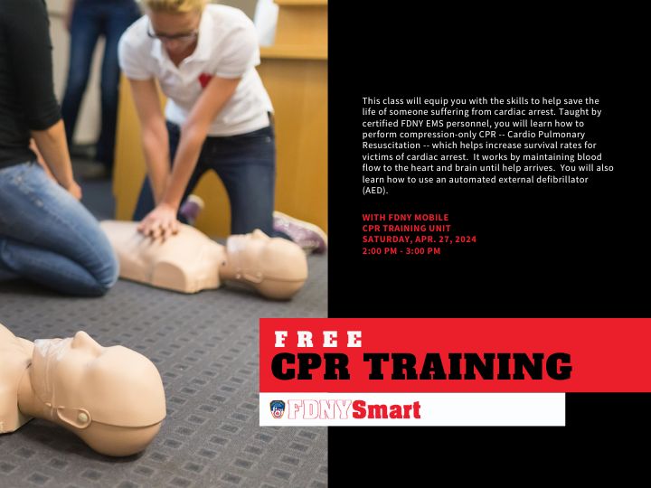 Graphic for Free CPR Training class.