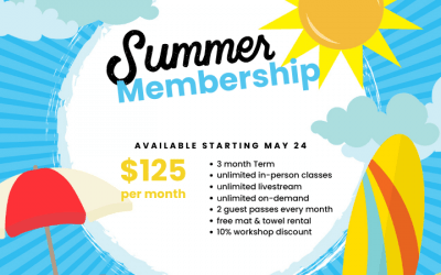 Summer Memberships Now For Sale