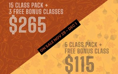 Buy a Class Pack, Get Free Bonus Classes